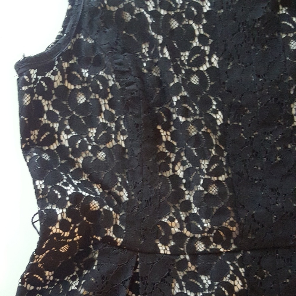 { Talbots } black lace midi dress sz 12 - Picture 3 of 6